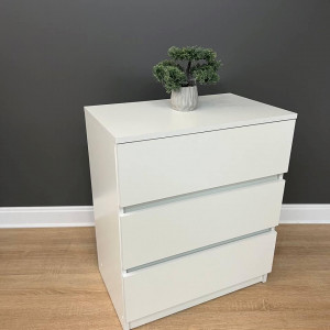 Комод Мері на 3 шухляди ДСП 600х370х700 мм Білий 