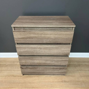 Комод Kvatro на 4 шухляди ДСП 700х380х860 мм Дуб сонома Трюфель (10068898) Комод Kvatro на 4 шухляди ДСП 700х380х860 мм Дуб сонома Трюфель (10068898)