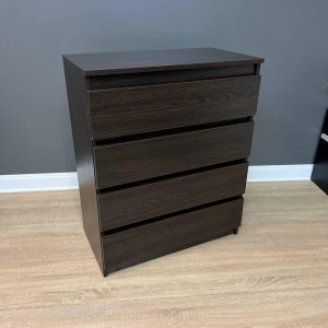 Комод Kvatro на 4 шухляди ДСП 700х380х860 мм Венге магія (10068882) Комод Kvatro на 4 шухляди ДСП 700х380х860 мм Венге магія (10068882)