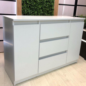 Комод Kvatro 3+2 ДСП 1100х400х750 мм Білий (10083051) Комод Kvatro 3+2 ДСП 1100х400х750 мм Білий (10083051)