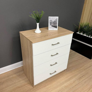 Комод Standart 4 700х415х800 мм Дуб сонома/Білий (10069198)