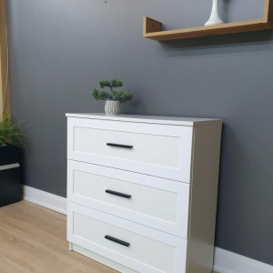 Комод Аякс на 3 шухляди 754х345х800 мм Білий