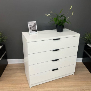 Комод Komfort 4 шухляди ДСП 900х440х870 мм Білий (10103763) Комод Komfort 4 шухляди ДСП 900х440х870 мм Білий (10103763)