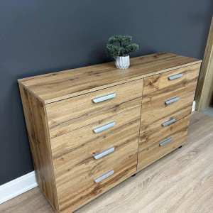Комод Гармонія 8 шухляд ДСП 1240х360х800 мм Дуб Аппалачі