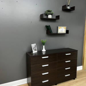 Комод Гармонія 8 шухляд ДСП 1240х360х800 мм Венге Магія