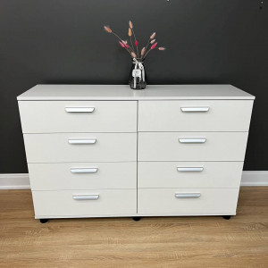 Комод Гармонія 8 шухляд ДСП 1240х360х800 мм Білий