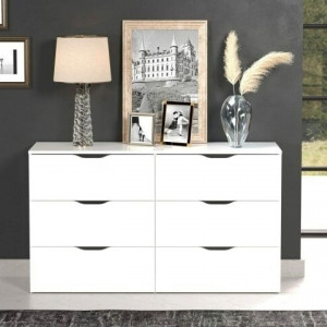Комод Basix 6Ш 1390х800х410мм ДСП 16мм Білий