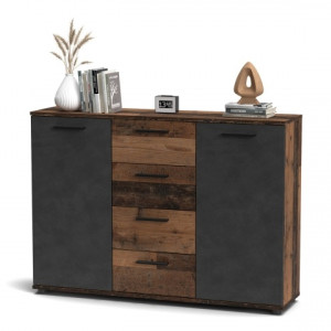 Комод Berno BE4 1202х853х325мм ДСП 16мм Комод Олд стайл темний/Матера