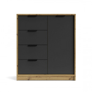 Комод Canyon CN5 790х883х354м ДСП 16мм Дуб артізан/Антрацит