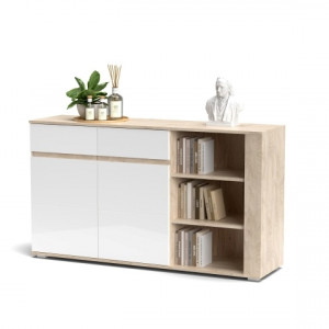 Комод Ares AS4 1500х850х400мм ДСП 16мм Дуб ендгрейн/Білий глянець