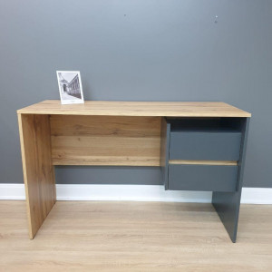 Стіл письмовий Леон з двома шухлядами без ручок 1200x500x750 мм Дуб Аппалачі/Антрацитовий