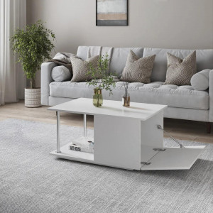 Журнальний стіл S-8 ДСП 16 мм 900х590х426 мм Білий Журнальний стіл S-8 ДСП 16 мм 900х590х426 мм Білий