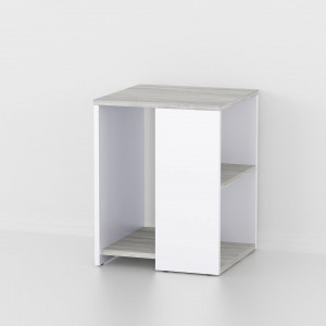 Журнальний стіл S-9 ДСП 16 мм 398х398х513 мм Білий/Бетон