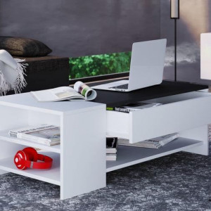 Стіл журнальний Tindus 1000х500х350 мм Білий