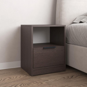 Тумба приліжкова M-31 в спальню з висувною шухлядою ДСП 402x350x498 мм Венге темний Тумба приліжкова M-31 в спальню з висувною шухлядою ДСП 402x350x498 мм Венге темний