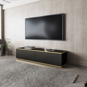 Тумба під телевізор Infinity IF160 ЛДСП/MDF 1607x370x402 мм чорний Тумба під телевізор Infinity IF160 ЛДСП/MDF 1607x370x402 мм чорний