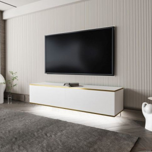 Тумба під телевізор Academia AC160 ЛДСП/MDF 1608x370x402 мм Білий  Тумба під телевізор Academia AC160 ЛДСП/MDF 1608x370x402 мм Білий