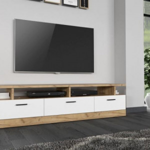 Тумба під телевізор Dores DS5 ЛДСП, Пластик 1650x430x400 мм дуб крафт золотий/білий Тумба під телевізор Dores DS5 ЛДСП, Пластик 1650x430x400 мм дуб крафт золотий/білий