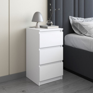 Тумба приліжкова з 3 висувними шухлядами R-30 400x400х760 мм білий Тумба приліжкова з 3 висувними шухлядами R-30 400x400х760 мм білий