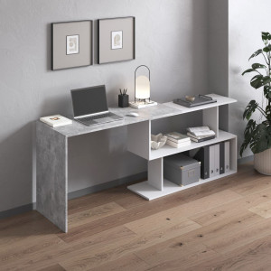 Стіл трансформер M-41 1200x500x766 мм Бетон/Білий