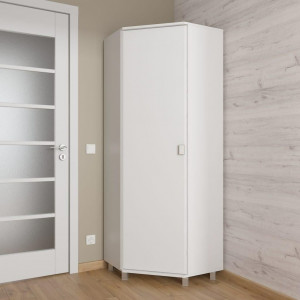 Шафа кутова зі штангою та полицями Id27-1464 700х700х1930 мм Білий