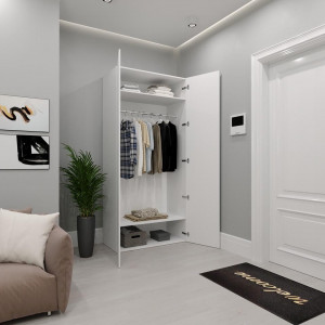 Шафа з полицею та штангою TS-09 1000х520х2180 Білий