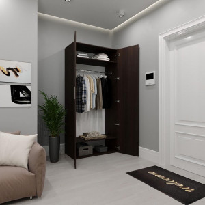 Шафа з полицею та штангою TS-09 1000х520х2180 Венге