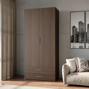 Шафа для одягу SТ0002 зі штангою та двома ящиками 1000x520x2190 Венге 