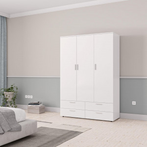 Шафа розпашна Spazio Threedoor 3Д+4Ш ДСП 1378х500х1986 Білий