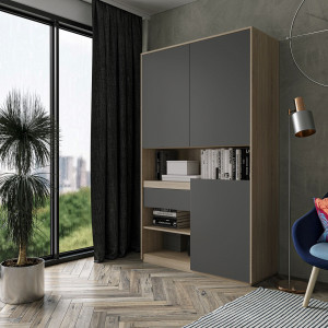 Шафа для книг та документів RS/1 фурнітура Blum 1242х500х2100 Дуб сонома/Антрацитовий Шафа для книг та документів RS/1 фурнітура Blum 1242х500х2100 Дуб сонома/Антрацитовий
