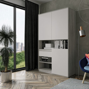 Шафа для книг та документів RS/1 фурнітура Blum 1242х500х2100 Урбан лайт/Білий Шафа для книг та документів RS/1 фурнітура Blum 1242х500х2100 Урбан лайт/Білий