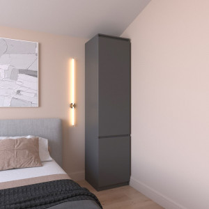 Пенал з полицями для речей, з фасадами без ручок R-22 502/500/2110 Антрацит 