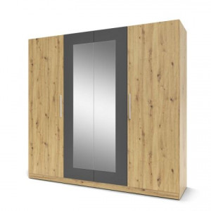 Шафа гардеробна Ersa 4 1500x600x2160 антрацит/дуб артизан