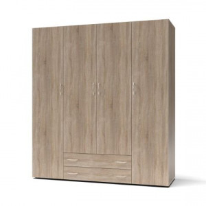 Seba SB4 Шафа гардеробна 4Д, 2Ш 1600x510x1770 дуб сонома