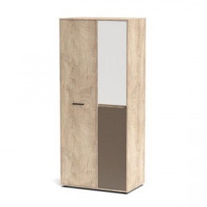 Mito MI5 Шафа гардеробна 2 дверна 900x550x2078 дуб ендгрейн/дуб ендгрейн, білий, лате