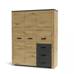 Follow FW613 Шафа гардеробна 1706x600x2120 матера/дуб артізан