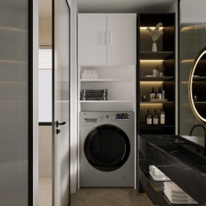 Lavana Шафа над пральнею 640x250x1910 білий