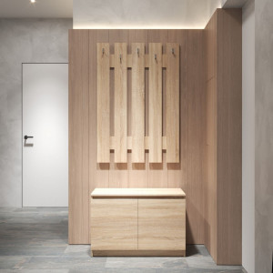 Передпокій, комплект у передпокій №3 R20+D5 802x400x1950 Дуб Сонома Передпокій, комплект у передпокій №3 R20+D5 802x400x1950 Дуб Сонома