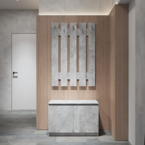 Передпокій, комплект у передпокій №3 R20+D5 802x400x1950 Бетон Передпокій, комплект у передпокій №3 R20+D5 802x400x1950 Бетон