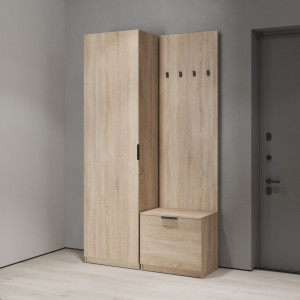 Передпокій, комплект у передпокій №4 M-42+M-43 1204x400x2195 Дуб Сонома Передпокій, комплект у передпокій №4 M-42+M-43 1204x400x2195 Дуб Сонома