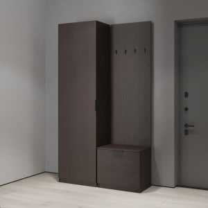 Передпокій, комплект у передпокій №4 M-42+M-43 1204x400x2195 Венге Темний Передпокій, комплект у передпокій №4 M-42+M-43 1204x400x2195 Венге Темний