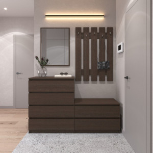 Передпокій, комплект у передпокій №1 R4+R19+D4+D5 1604x400x1950 Венге Темний Передпокій, комплект у передпокій №1 R4+R19+D4+D5 1604x400x1950 Венге Темний