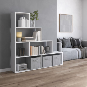 Полка для книг, стелаж для дому M-57 1552x290x1634 Білий Полка для книг, стелаж для дому M-57 1552x290x1634 Білий