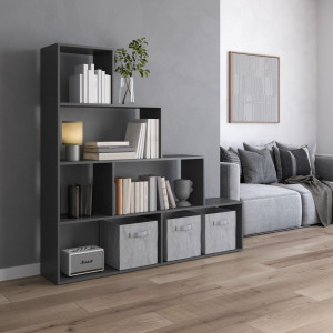 Полка для книг, стелаж для дому M-57 1552x290x1634 Антрацит