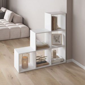 Полка для книг, стелаж для дому на 6 комірок M-39 1072x290x1080 Білий