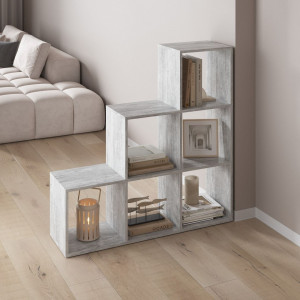 Полка для книг, стелаж для дому на 6 комірок M-39 1072x290x1080 Бетон Полка для книг, стелаж для дому на 6 комірок M-39 1072x290x1080 Бетон