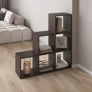 Полка для книг, стелаж для дому на 6 комірок M-39 1072x290x1080 Венге Темний