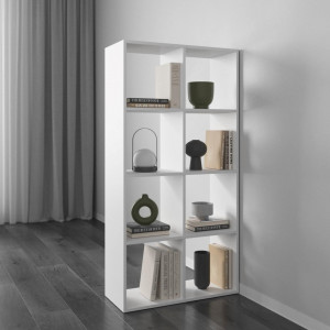 Полка для книг, стелаж для дому на 8 комірок M-10 720x290x1430 Білий Полка для книг, стелаж для дому на 8 комірок M-10 720x290x1430 Білий