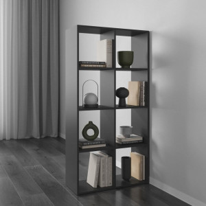 Полка для книг, стелаж для дому на 8 комірок M-10 720x290x1430 Антрацит Полка для книг, стелаж для дому на 8 комірок M-10 720x290x1430 Антрацит