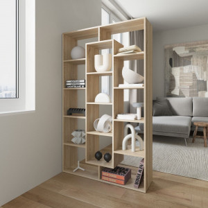 Полка для книг, стелаж для дому на 14 комірок M-7 1072x300x1781 Дуб Сонома